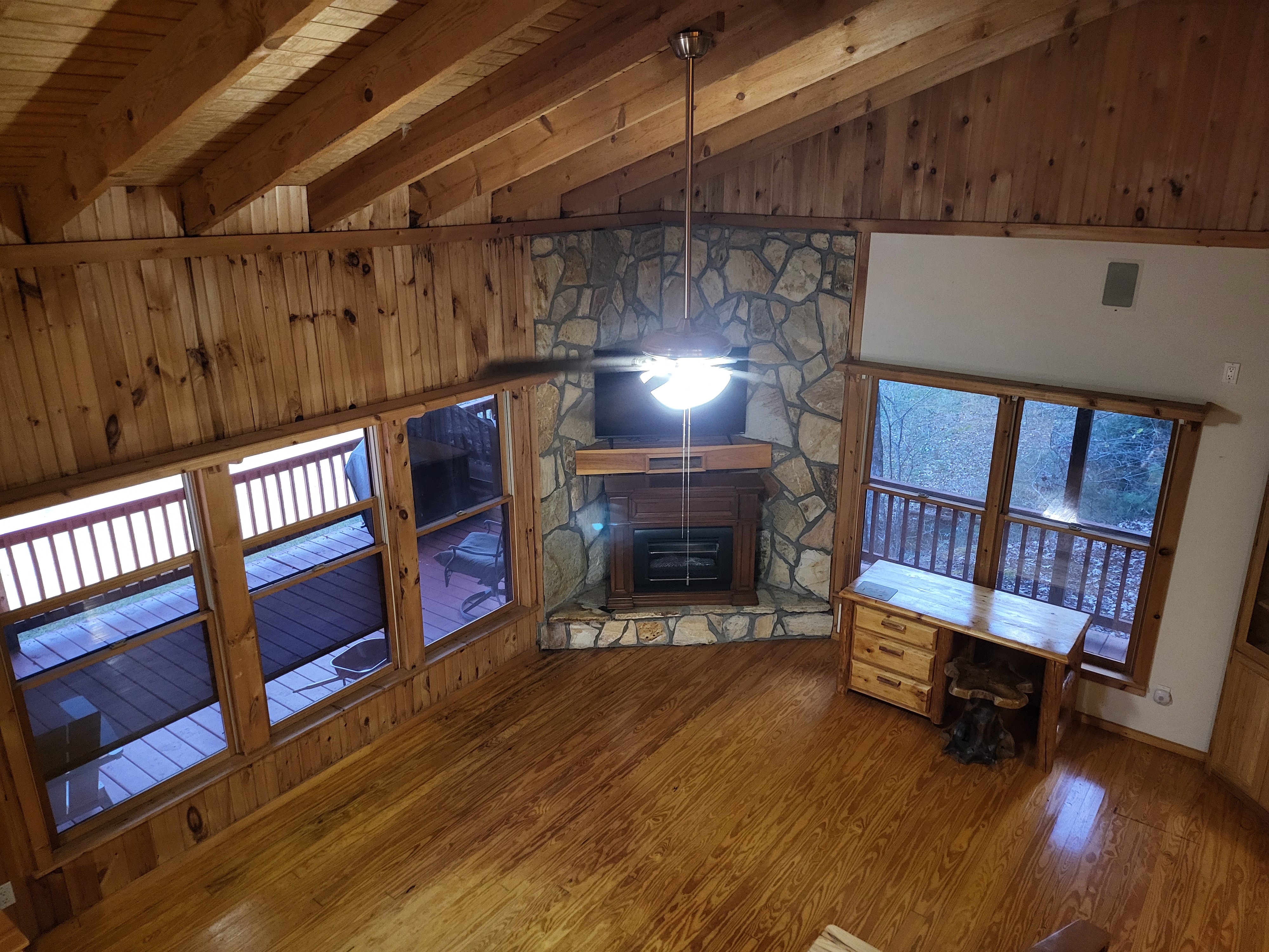 Living room fireplace