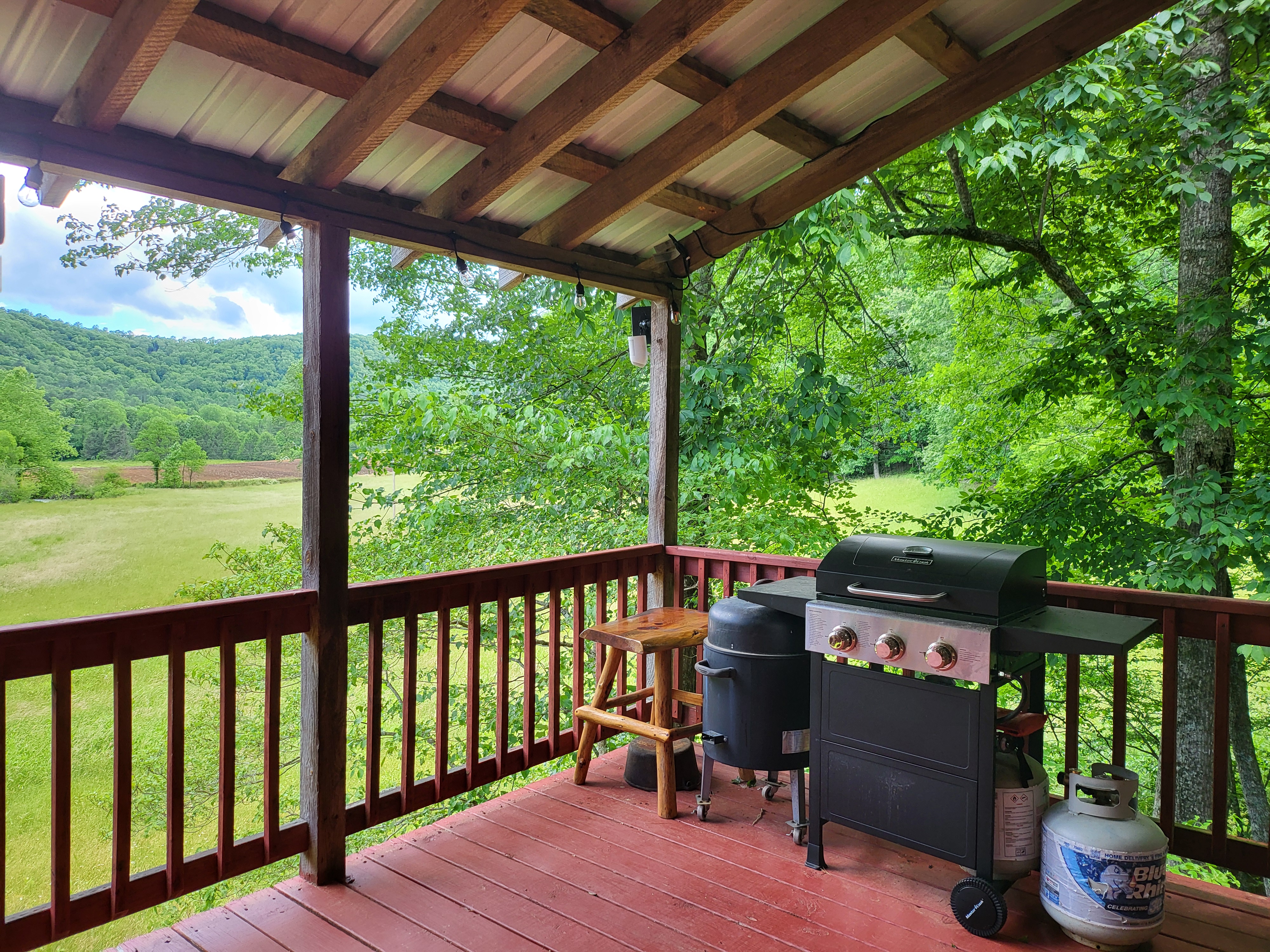 Grilling on the porch