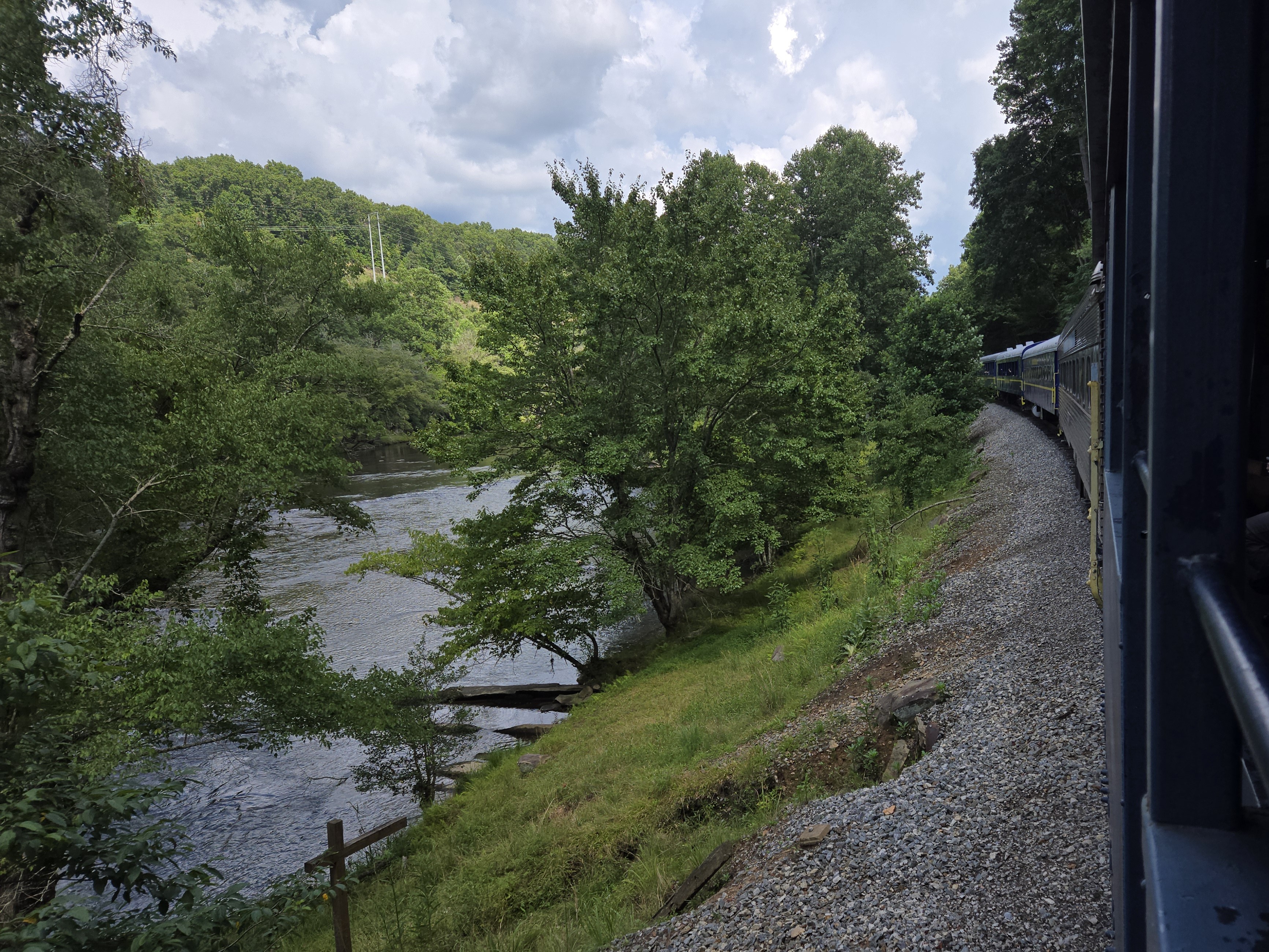 Blue Ridge Scenic Railway along the river in North Georgia